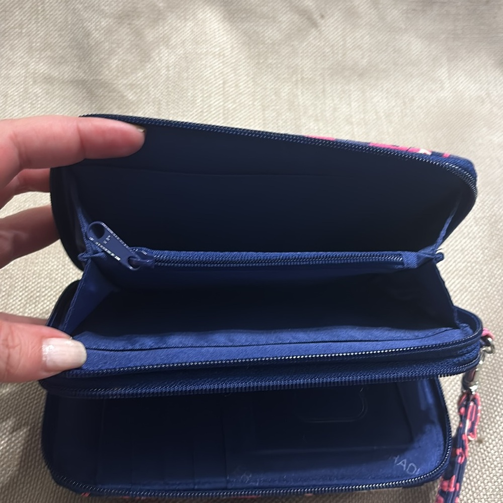 Vera Bradley Pink and Blue Floral Crossbody Bag - Picture 4 of 8